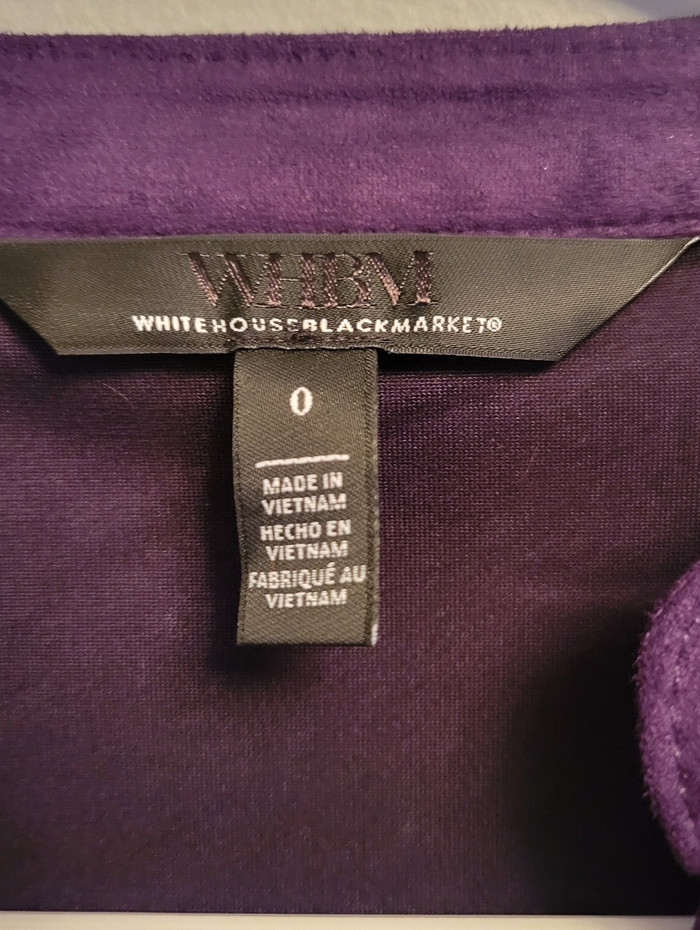 White House Black Market Blouse 0 Snap Button Chic Slim Fit Top Work - Picture 3 of 8